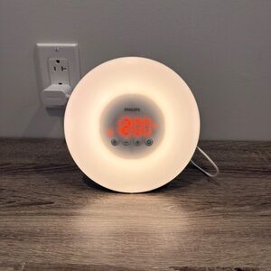 Philips Soft Glow Alarm Clock in White